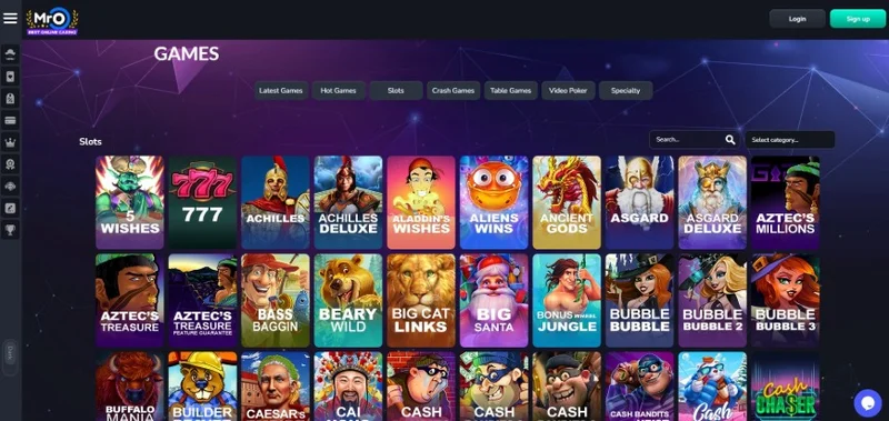MrO Casino Game Library - Complete Gaming Experience